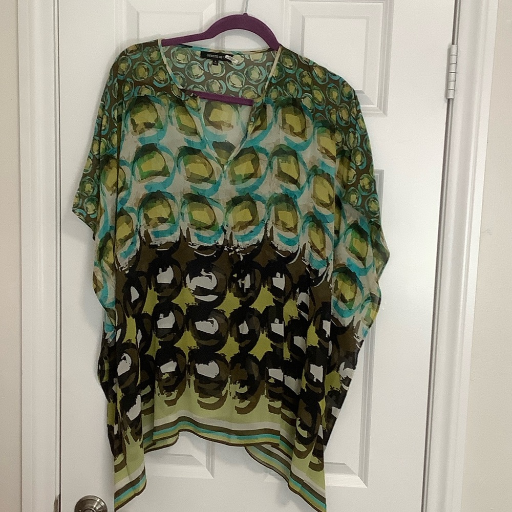 Lafayette 148 New York Green and Black Tunic